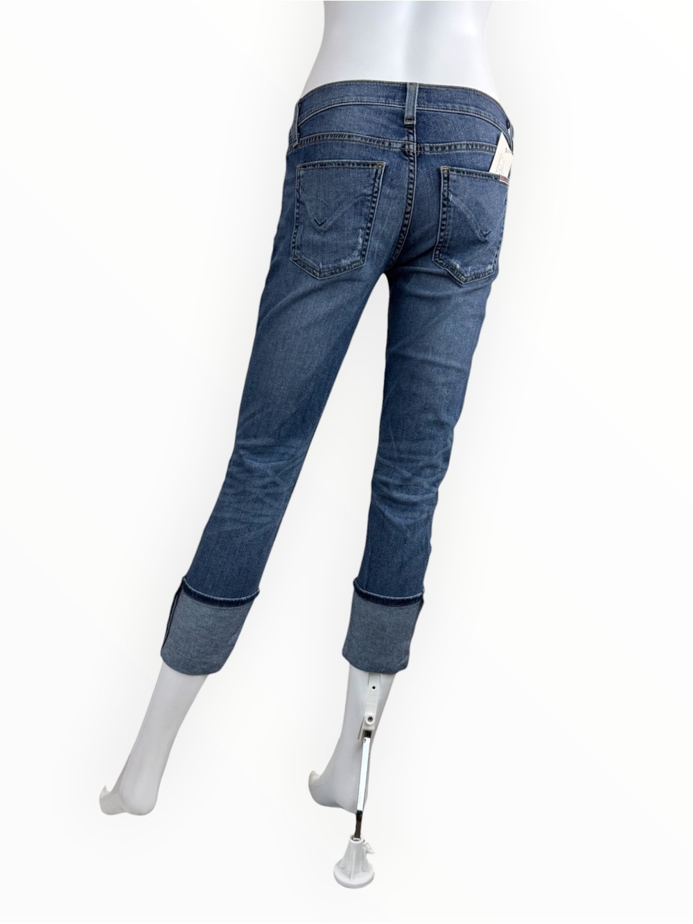 HUDSON Blue Denim Cuffed Ankle Leg Muse Skinny Jeans Size 26 - Picture 3 of 11